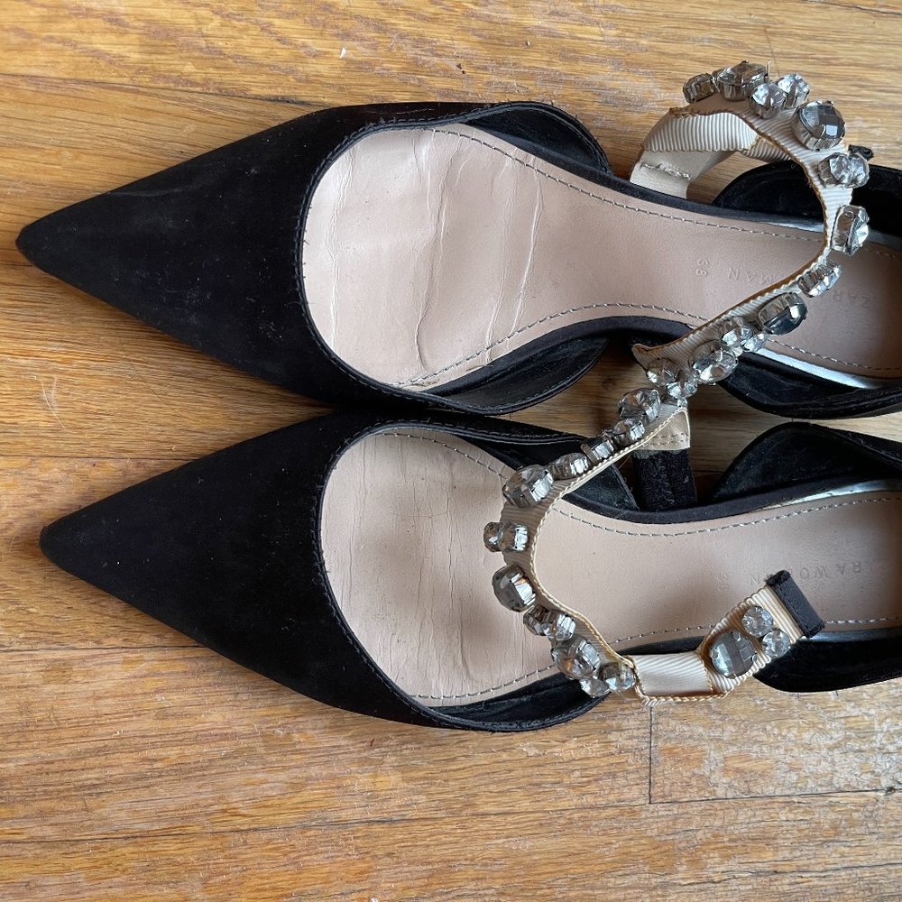 Zara flat shoes with jewel detail